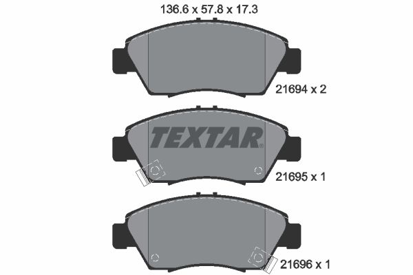 TEXTAR 2169401 Brake Pad Set, disc brake