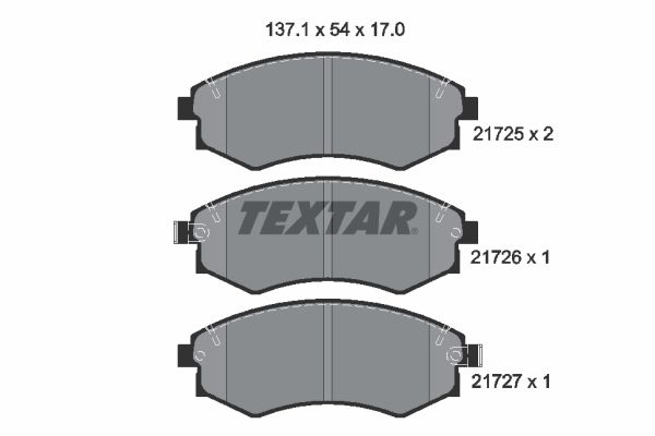 TEXTAR 2172501 Brake Pad Set, disc brake