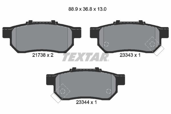 TEXTAR 2173801 Brake Pad Set, disc brake