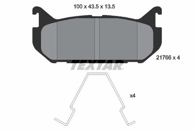 Brake Pad Set, disc brake TEXTAR 2176603