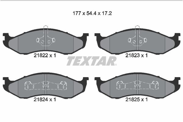 TEXTAR 2182202 Brake Pad Set, disc brake