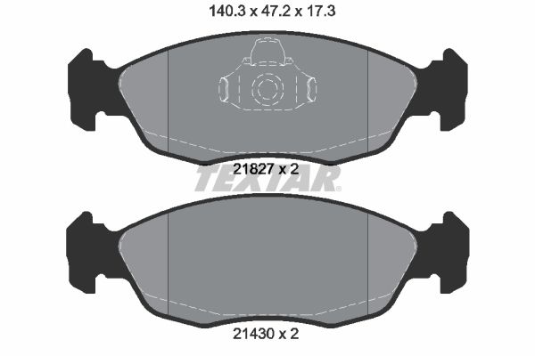 TEXTAR 2182702 Brake Pad Set, disc brake