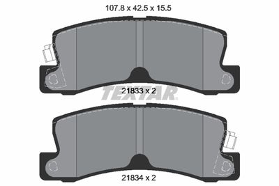 Brake Pad Set, disc brake TEXTAR 2183301