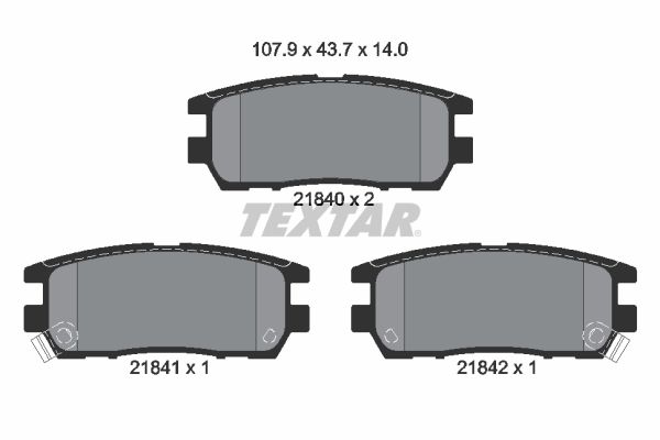 TEXTAR 2184002 Brake Pad Set, disc brake