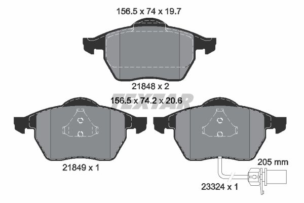 TEXTAR 2184903 Brake Pad Set, disc brake