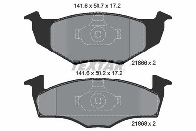 Brake Pad Set, disc brake TEXTAR 2186602