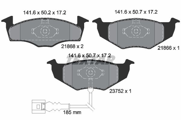 TEXTAR 2186801 Brake Pad Set, disc brake