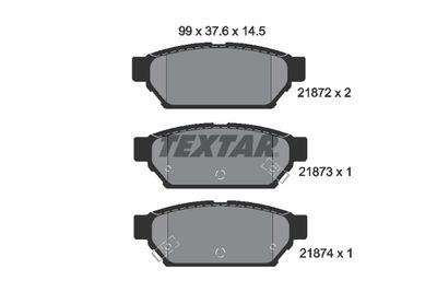 Brake Pad Set, disc brake TEXTAR 2187202