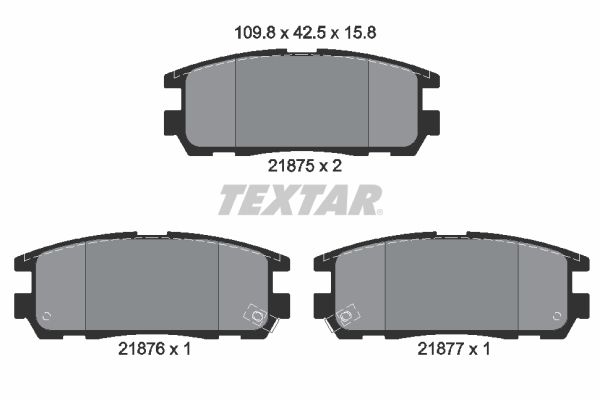 TEXTAR 2187501 Brake Pad Set, disc brake