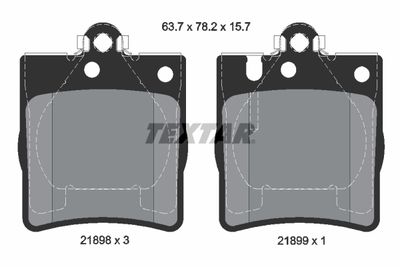 Brake Pad Set, disc brake TEXTAR 2189803