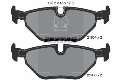 Brake Pad Set, disc brake TEXTAR 2193402