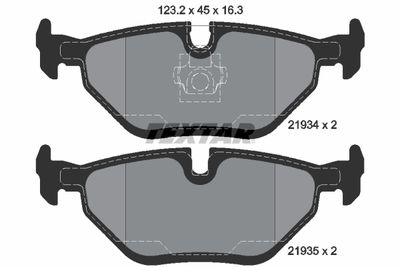 Brake Pad Set, disc brake TEXTAR 2193404