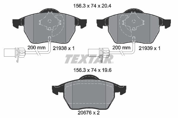 TEXTAR 2193801 Brake Pad Set, disc brake