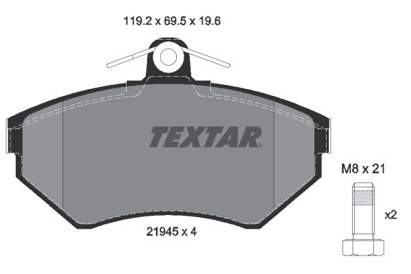 TEXTAR 2194503 Brake Pad Set, disc brake