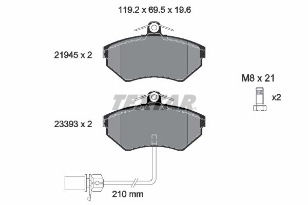 TEXTAR 2194504 Brake Pad Set, disc brake