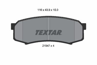 Brake Pad Set, disc brake TEXTAR 2194701