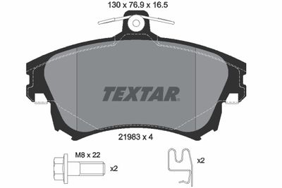 Brake Pad Set, disc brake TEXTAR 2198304
