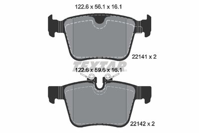 Brake Pad Set, disc brake TEXTAR 2214101