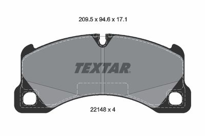 Brake Pad Set, disc brake TEXTAR 2214801