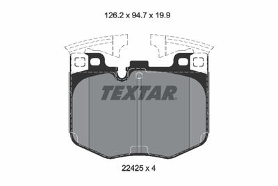 Brake Pad Set, disc brake TEXTAR 2242501