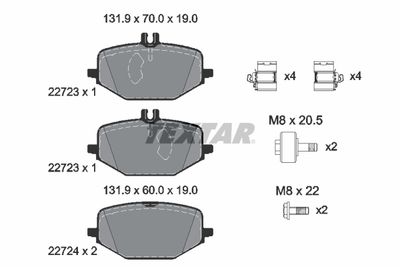 Brake Pad Set, disc brake TEXTAR 2272301