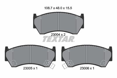 Brake Pad Set, disc brake TEXTAR 2300401