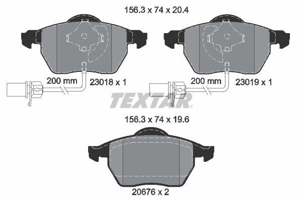 TEXTAR 2301802 Brake Pad Set, disc brake