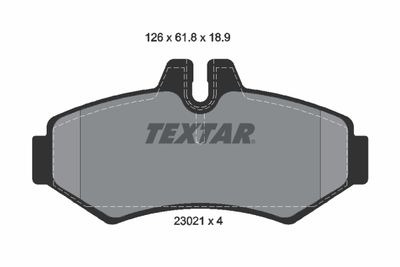 Brake Pad Set, disc brake TEXTAR 2302101