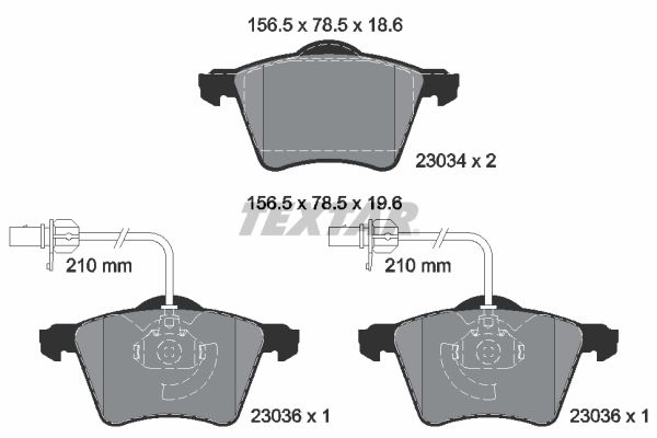 TEXTAR 2303401 Brake Pad Set, disc brake