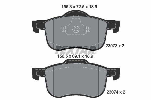 TEXTAR 2307303 Brake Pad Set, disc brake