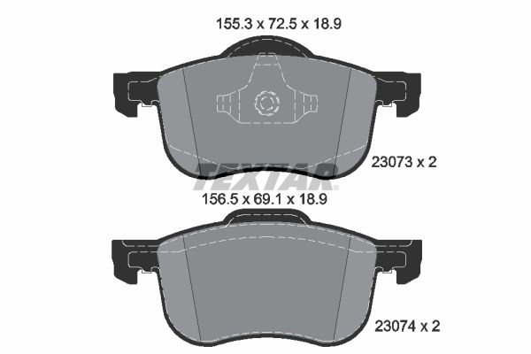 TEXTAR 2307381 Brake Pad Set, disc brake