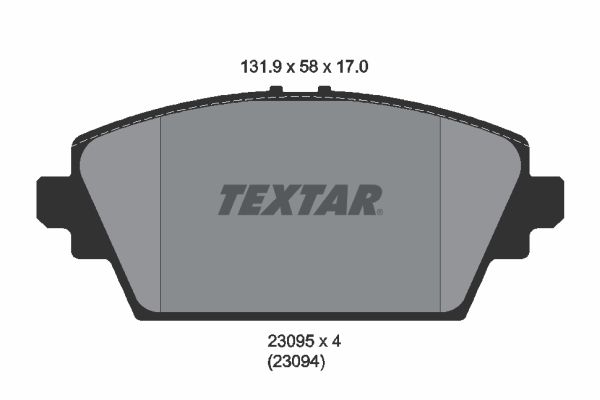 TEXTAR 2309501 Brake Pad Set, disc brake