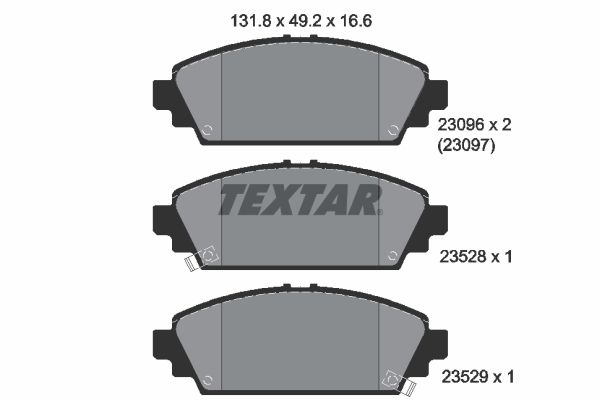 TEXTAR 2309601 Brake Pad Set, disc brake