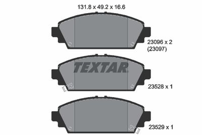 Brake Pad Set, disc brake TEXTAR 2309601