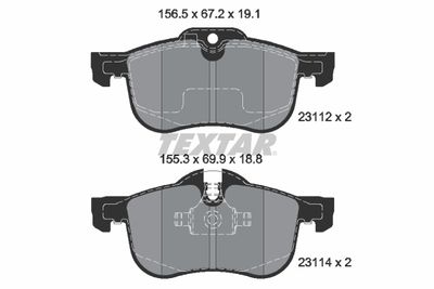 Brake Pad Set, disc brake TEXTAR 2311203