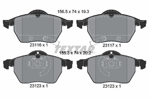 TEXTAR 2311701 Brake Pad Set, disc brake