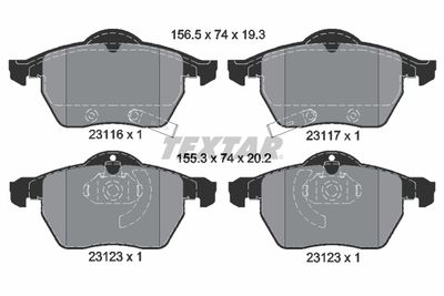 Brake Pad Set, disc brake TEXTAR 2311701