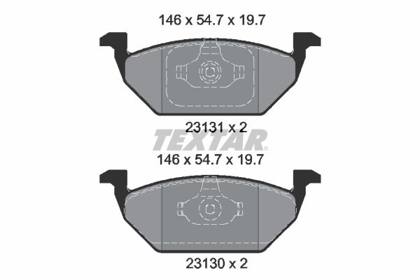 TEXTAR 2313001 Brake Pad Set, disc brake