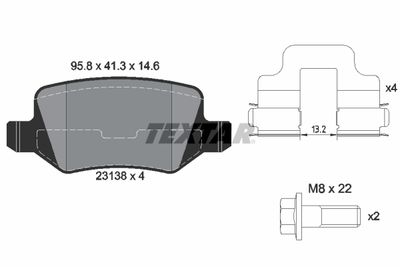 Brake Pad Set, disc brake TEXTAR 2313803