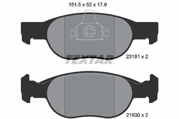 TEXTAR 2318101 Brake Pad Set, disc brake