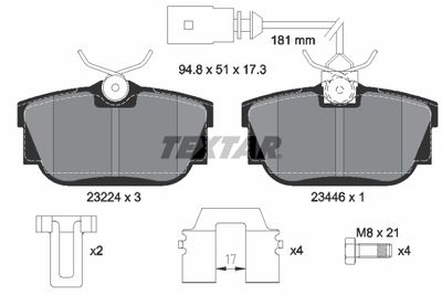 Brake Pad Set, disc brake TEXTAR 2322416