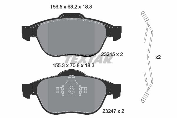 TEXTAR 2324502 Brake Pad Set, disc brake