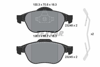 Brake Pad Set, disc brake TEXTAR 2324802