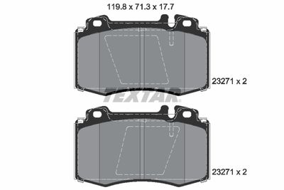 Brake Pad Set, disc brake TEXTAR 2327181