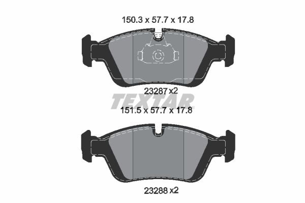 TEXTAR 2328702 Brake Pad Set, disc brake