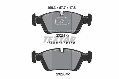 Brake Pad Set, disc brake TEXTAR 2328702