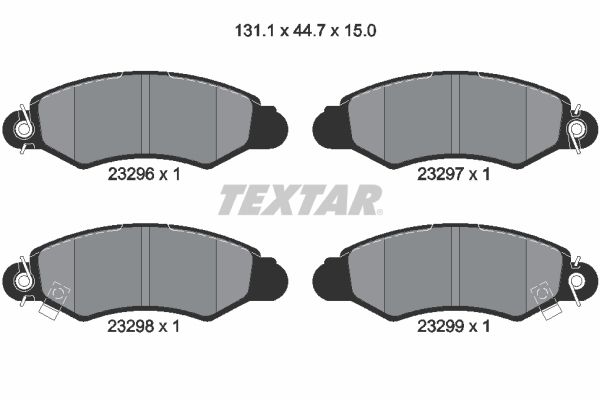 TEXTAR 2329601 Brake Pad Set, disc brake