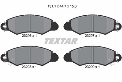 Brake Pad Set, disc brake TEXTAR 2329601