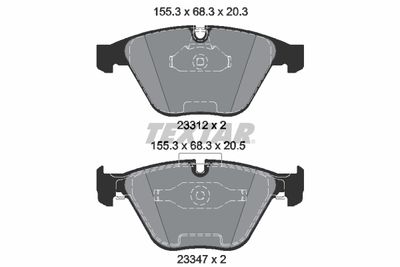 Brake Pad Set, disc brake TEXTAR 2331207