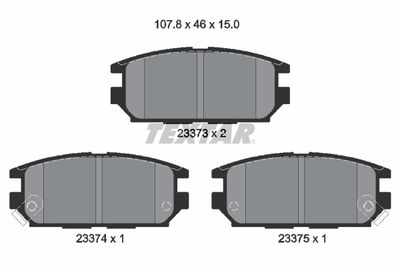 Brake Pad Set, disc brake TEXTAR 2337301